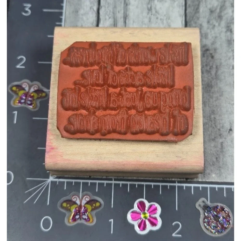 Stampin' Up! Little Words Kindness Acts Love Heaven Above Rubber Stamp Wood #M60